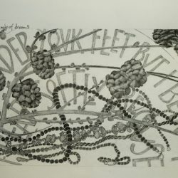 Tangle of beads - pencil drawing